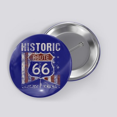 Historic U.S.A. Route 66 Highway Vintage America Road Sign Button