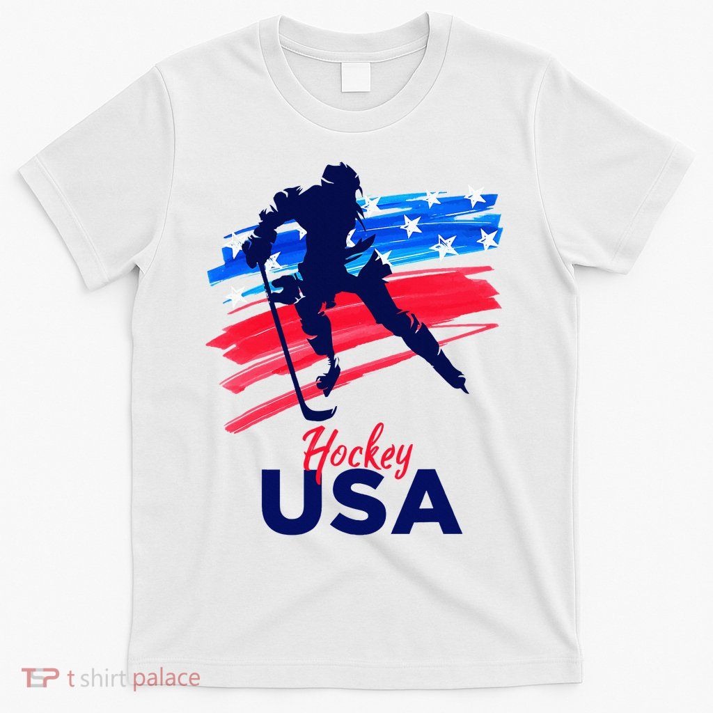 Hockey USA Support The Team USA Ice Hockey Lover T-Shirt