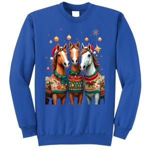 Horses Ugly Sweters Christmas Xmas Horse Lover Horse Meaningful Gift Sweatshirt