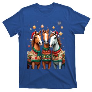 Horses Ugly Sweters Christmas Xmas Horse Lover Horse Meaningful Gift T-Shirt