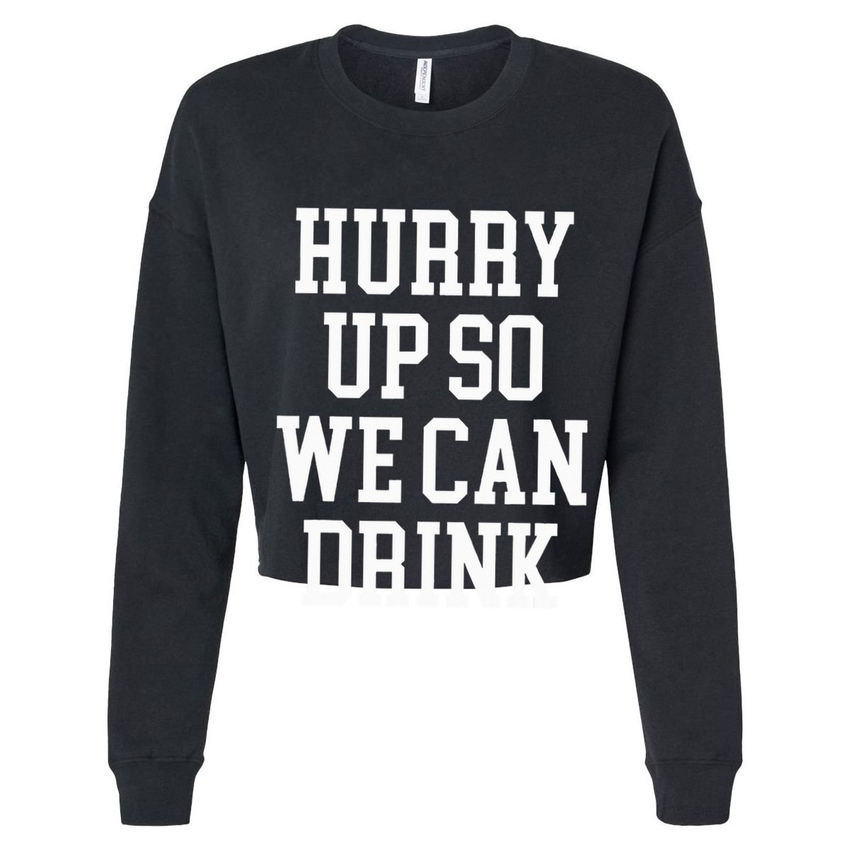 Hurry Up So We Can Drink Funny Marathon Cheering Cooling Performance Crew T-Shirt