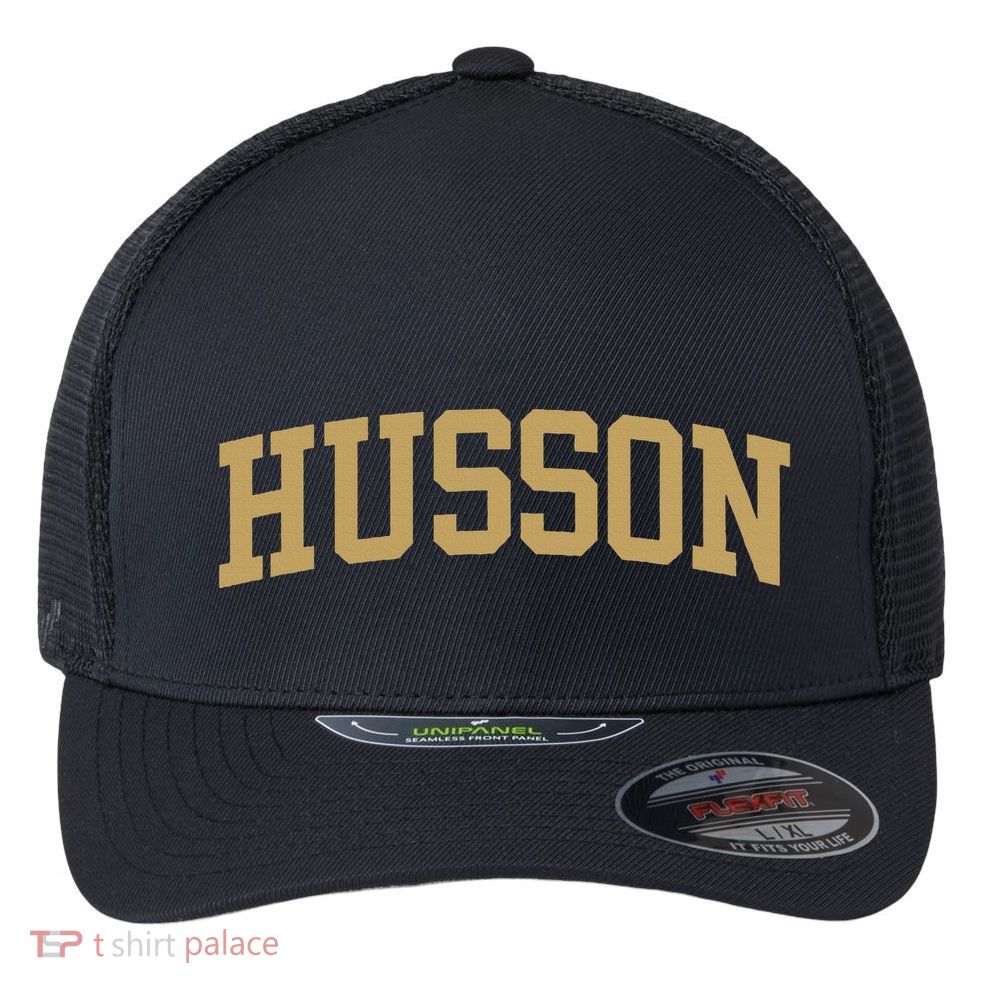 Husson U.N.I.V.E.R.S.I.T.Y Sports Fan Flexfit Unipanel Trucker Cap