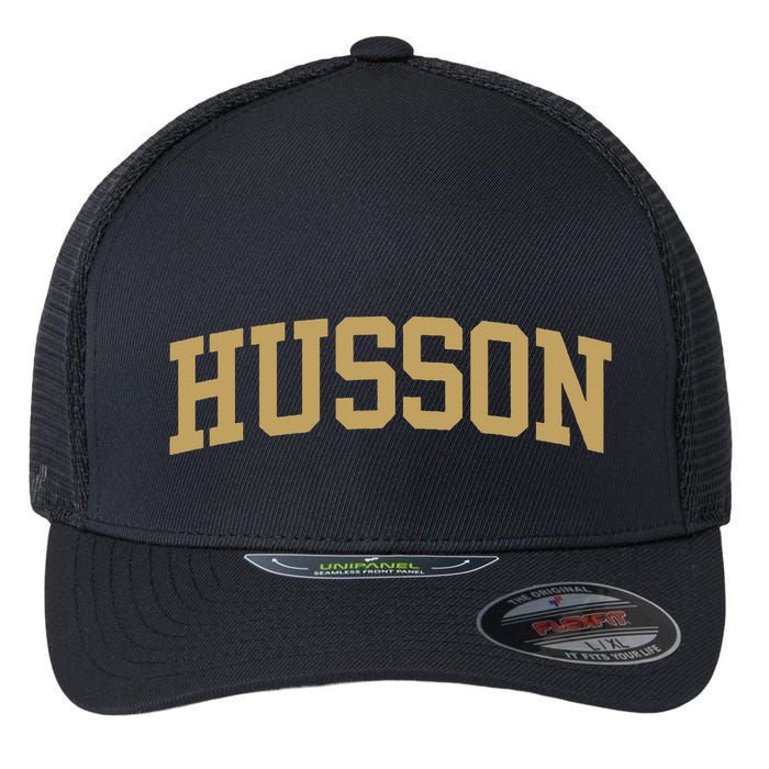 Husson U.N.I.V.E.R.S.I.T.Y Sports Fan Flexfit Unipanel Trucker Cap