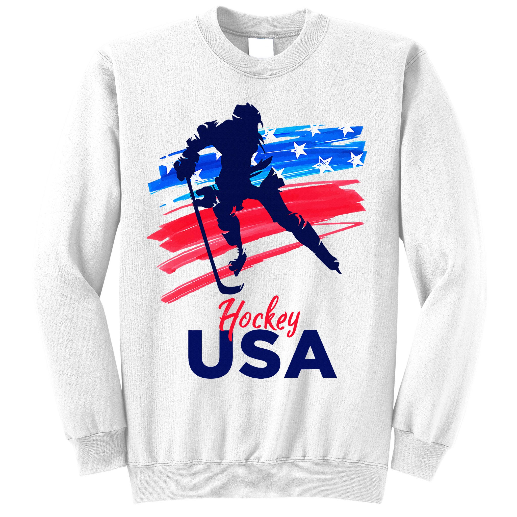 Hockey Usa Support The Team U.S.A Ice Hockey Lover Sweatshirt