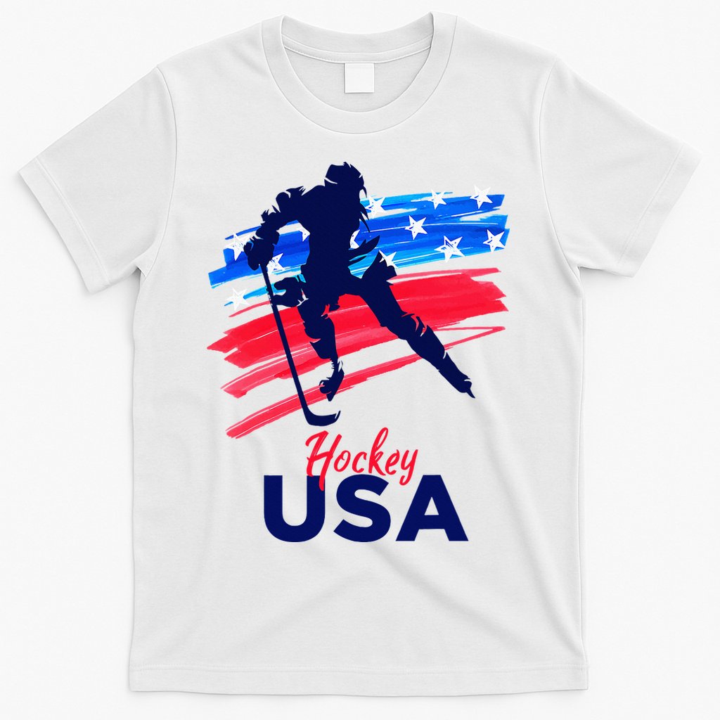 Hockey Usa Support The Team U.S.A Ice Hockey Lover T-Shirt