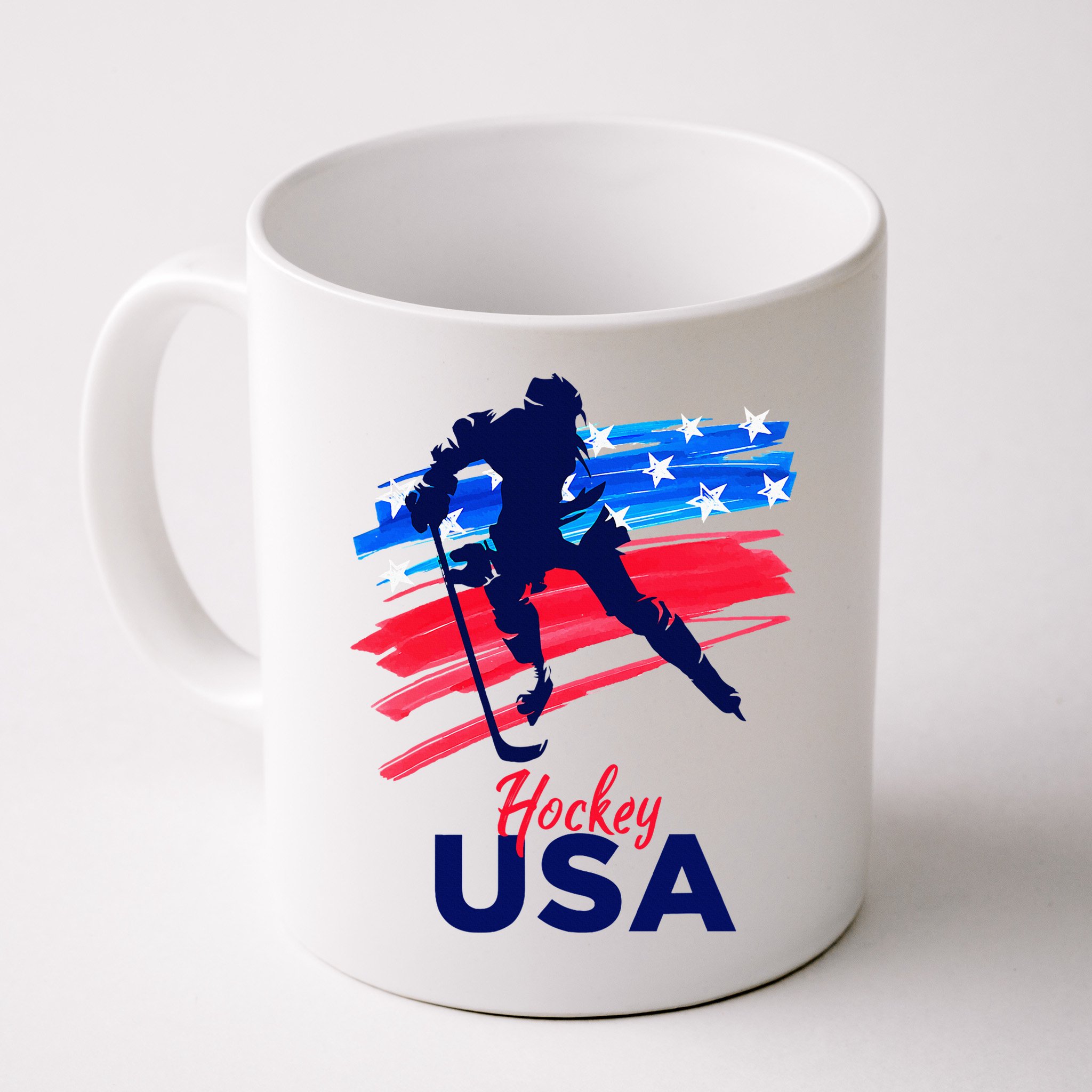 Hockey Usa Support The Team U.S.A Ice Hockey Lover Mug
