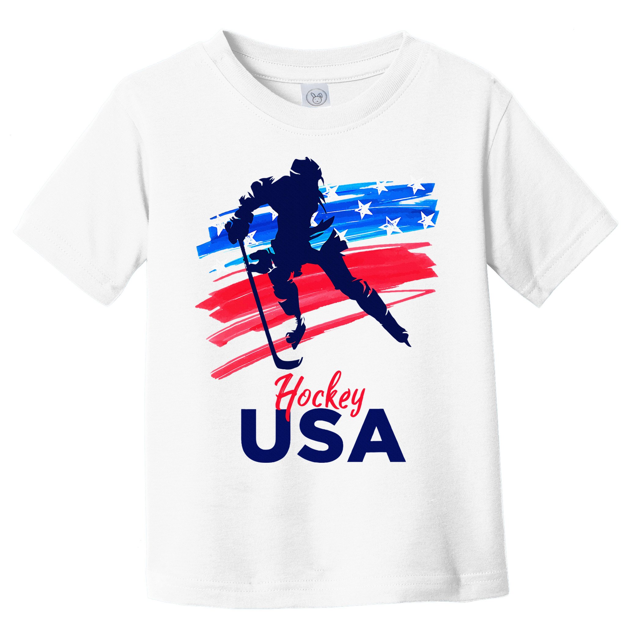 Hockey Usa Support The Team U.S.A Ice Hockey Lover Toddler T-Shirt