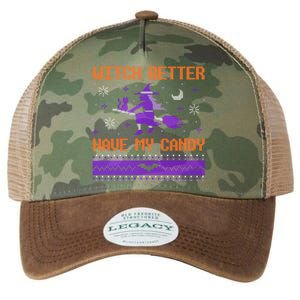 Halloween Ugly Sweater Design Witch Better Have My Candy Funny Gift Legacy Tie Dye Trucker Hat