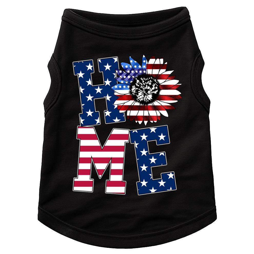 Home USA Sunflower Independence Day Celebration Doggie Tank