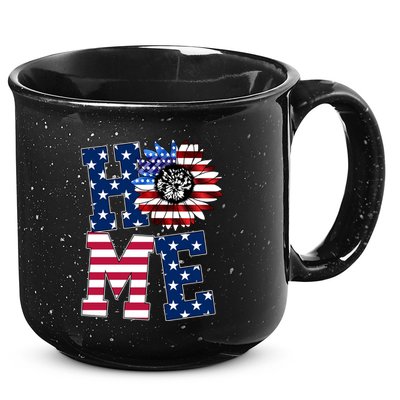 Home USA Sunflower Independence Day Celebration 15oz Campfire Ceramic Mug