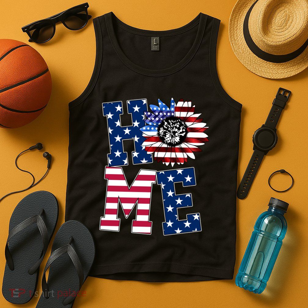 Home USA Sunflower Independence Day Celebration Tank Top