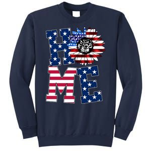 Home USA Sunflower Independence Day Celebration Sweatshirt