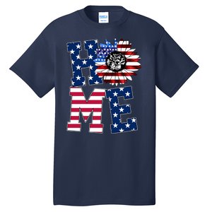 Home USA Sunflower Independence Day Celebration Tall T-Shirt