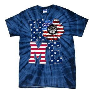 Home USA Sunflower Independence Day Celebration Tie-Dye T-Shirt