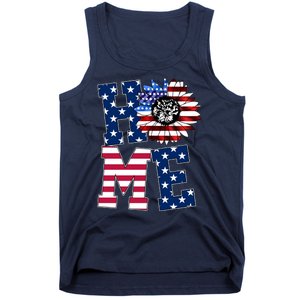 Home USA Sunflower Independence Day Celebration Tank Top