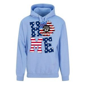 Home USA Sunflower Independence Day Celebration Unisex Surf Hoodie