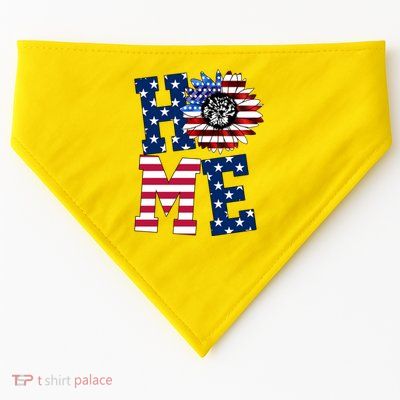 Home USA Sunflower Independence Day Celebration USA-Made Doggie Bandana