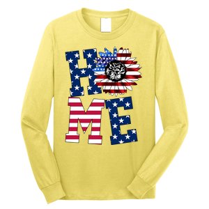 Home USA Sunflower Independence Day Celebration Long Sleeve Shirt