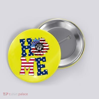 Home USA Sunflower Independence Day Celebration Button