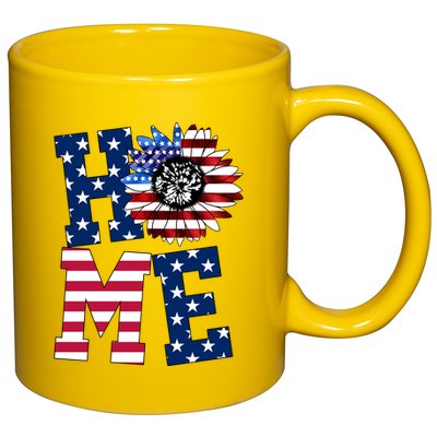 Home USA Sunflower Independence Day Celebration 11oz C Handle Ceramic Mug