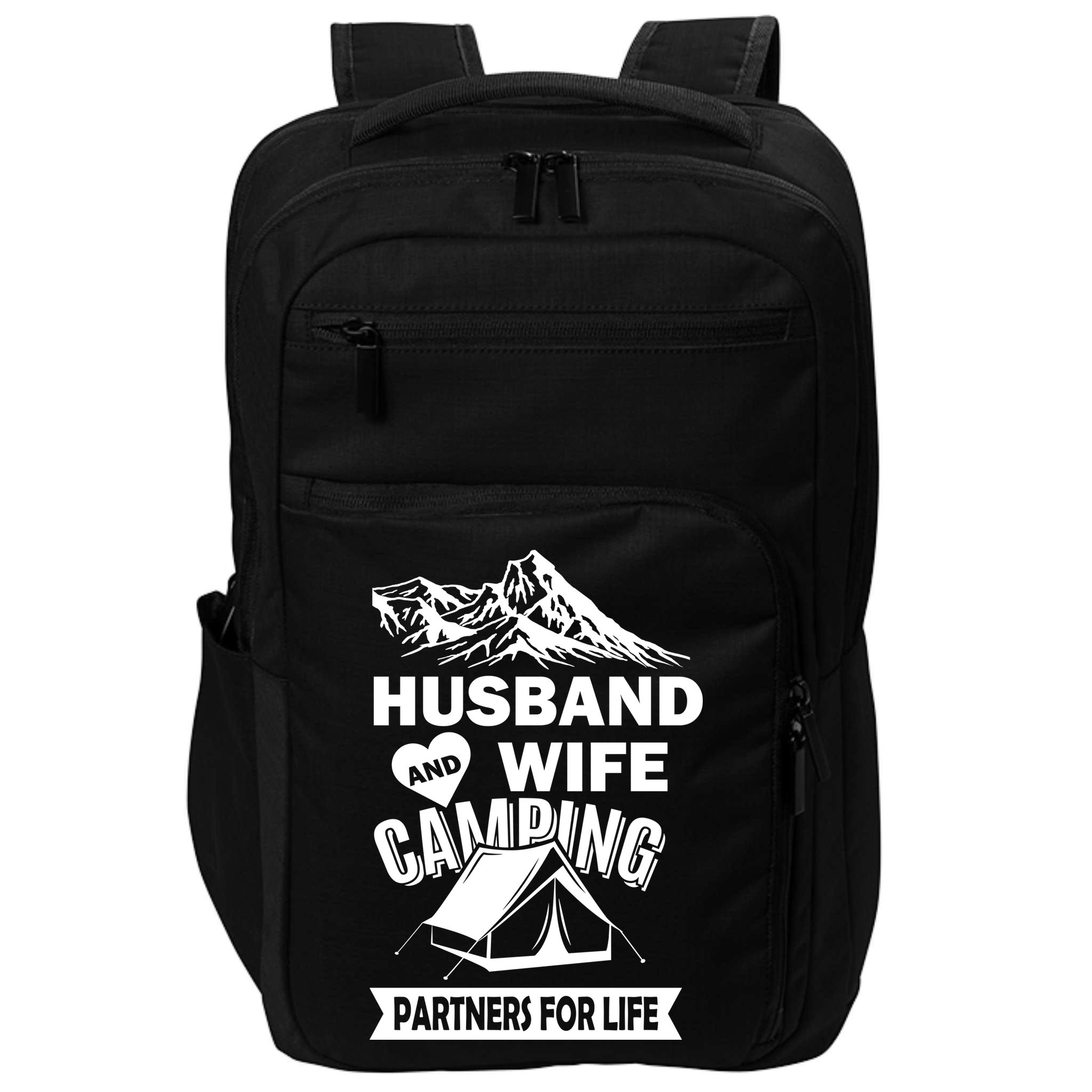 Husband And Wife Camping Partners For life Impact Tech Backpack