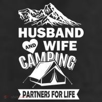 Husband And Wife Camping Partners For life Trucker Hat