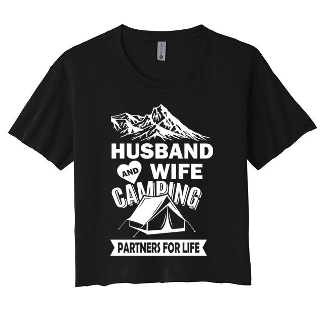 Husband And Wife Camping Partners For life Crop Top