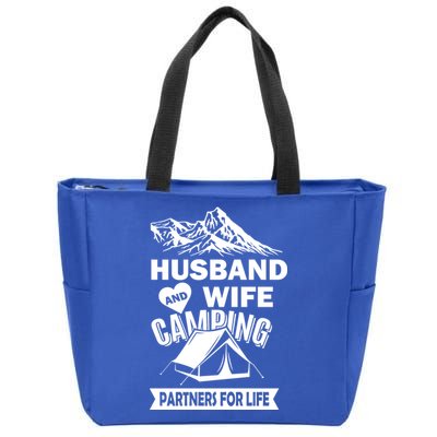 Husband And Wife Camping Partners For life Zip Tote Bag