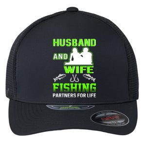 Husband and Wife Fishing Partners for Life Flexfit Unipanel Trucker Cap