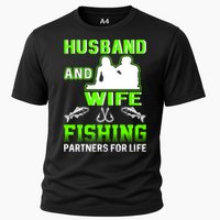 Husband and Wife Fishing Partners for Life Cooling Performance Crew T-Shirt