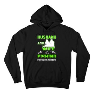 Husband and Wife Fishing Partners for Life Hoodie