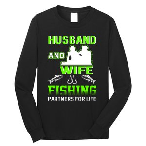 Husband and Wife Fishing Partners for Life Long Sleeve Shirt