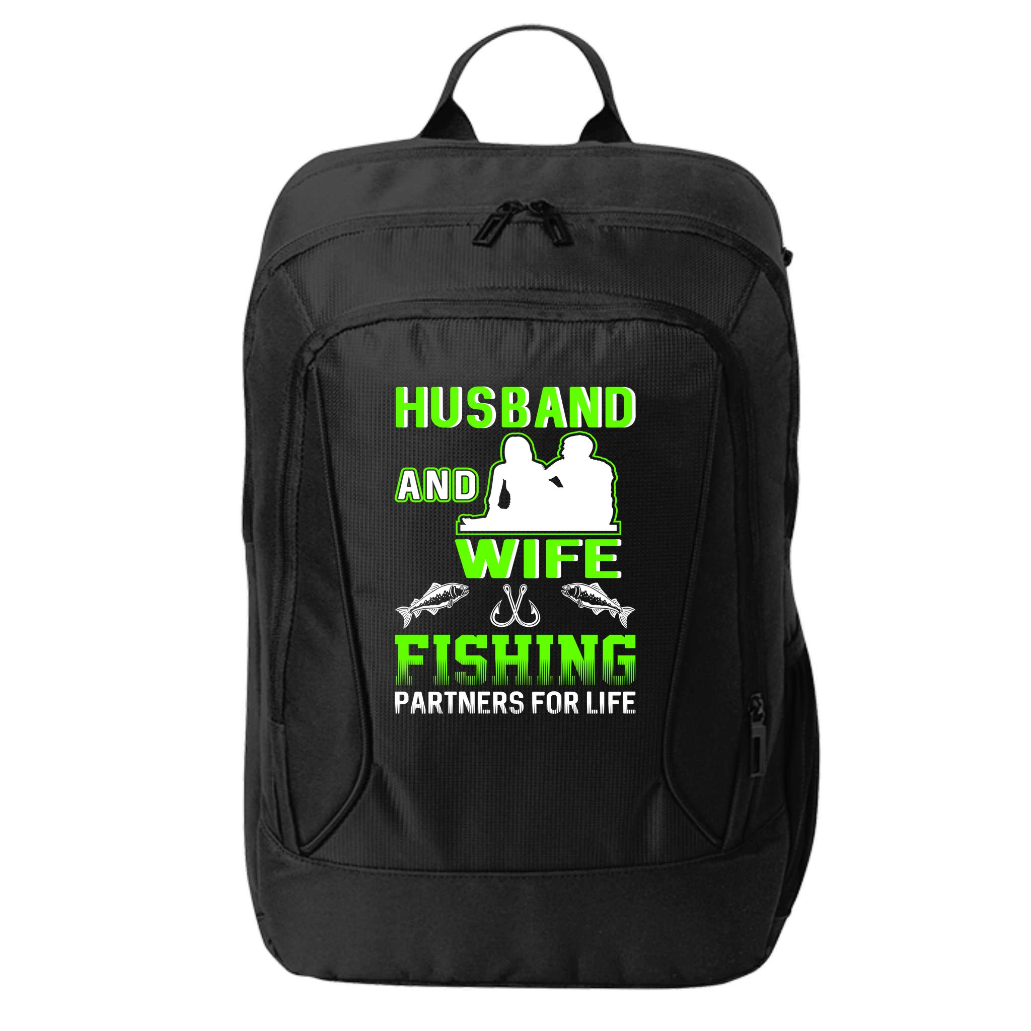 Husband and Wife Fishing Partners for Life City Backpack