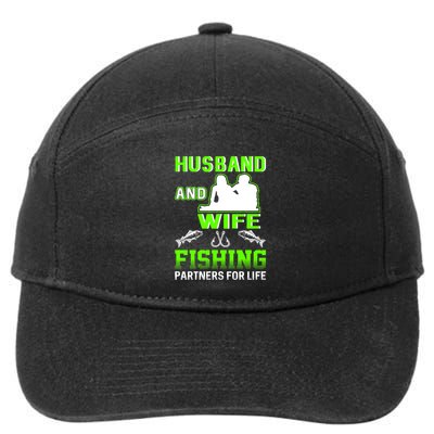 Husband and Wife Fishing Partners for Life 7-Panel Snapback Hat