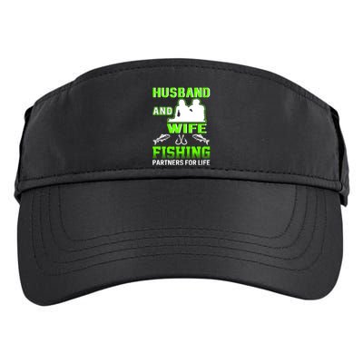 Husband and Wife Fishing Partners for Life Adult Drive Performance Visor