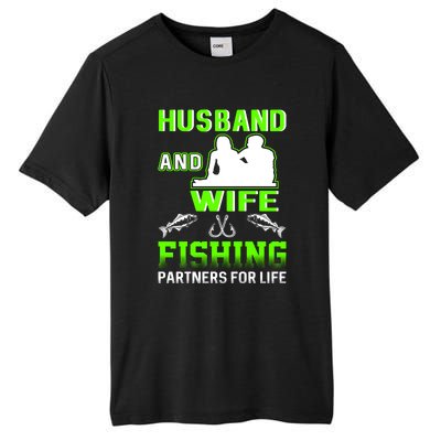 Husband and Wife Fishing Partners for Life Tall Fusion ChromaSoft Performance T-Shirt