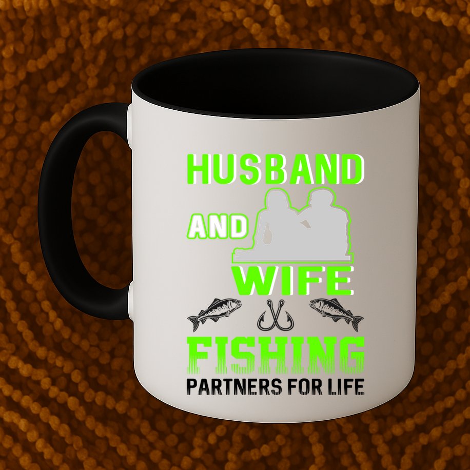 Husband and Wife Fishing Partners for Life Mug