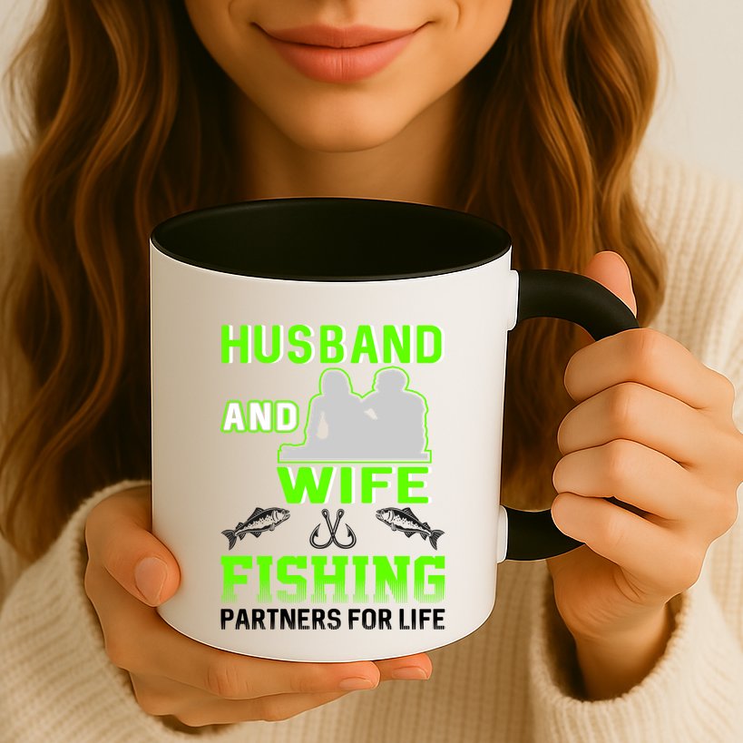 Husband and Wife Fishing Partners for Life Mug