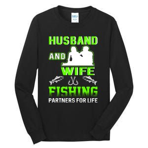 Husband and Wife Fishing Partners for Life Tall Long Sleeve T-Shirt