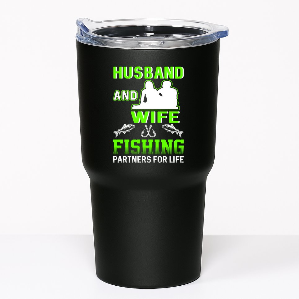 Husband and Wife Fishing Partners for Life Tumbler
