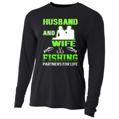 Husband and Wife Fishing Partners for Life Cooling Performance Long Sleeve Crew