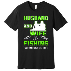 Husband and Wife Fishing Partners for Life Premium T-Shirt