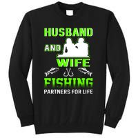 Husband and Wife Fishing Partners for Life Tall Sweatshirt