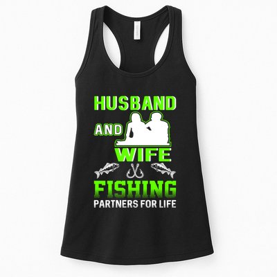 Husband and Wife Fishing Partners for Life Womens Tank Top