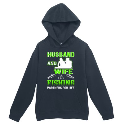 Husband and Wife Fishing Partners for Life Urban Pullover Hoodie