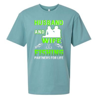 Husband and Wife Fishing Partners for Life Sueded Cloud Jersey T-Shirt