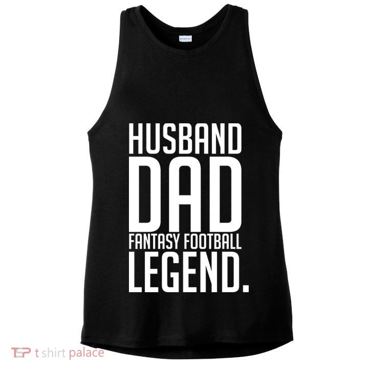 Husband Dad Fantasy Football Legend Ladies PosiCharge Tri-Blend Wicking Tank