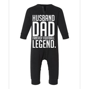 Husband Dad Fantasy Football Legend Infant Fleece One Piece