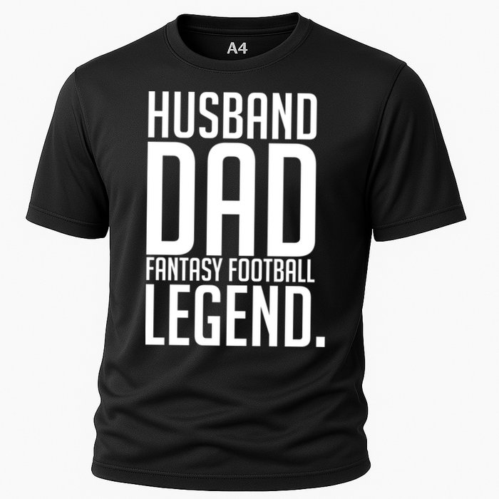 Husband Dad Fantasy Football Legend Cooling Performance Crew T-Shirt