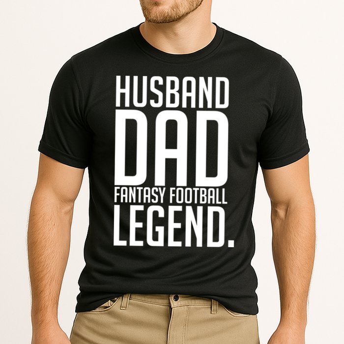 Husband Dad Fantasy Football Legend Cooling Performance Crew T-Shirt